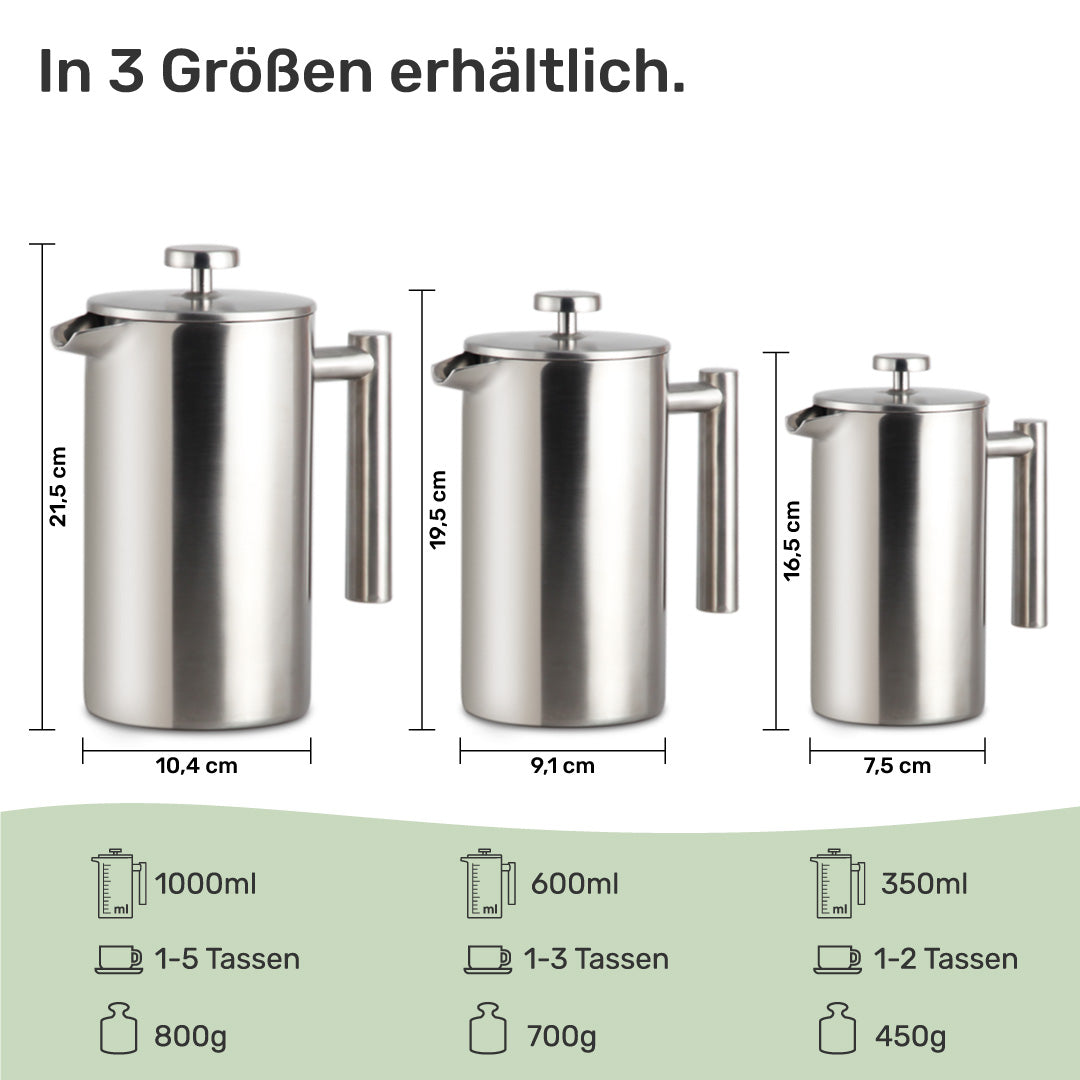 Thermo French Press aus Edelstahl