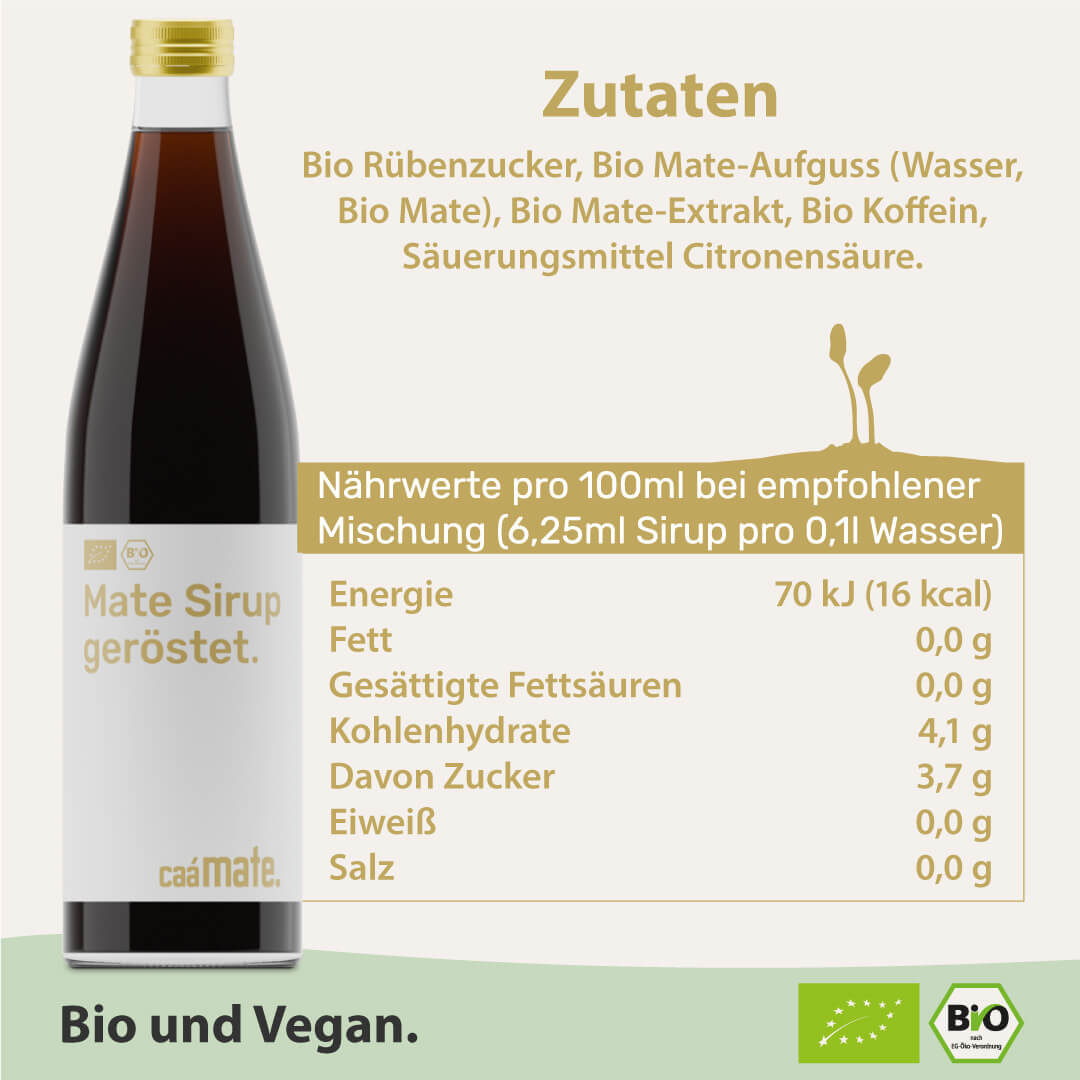 Bio mate-siroop geroosterd 500 ml