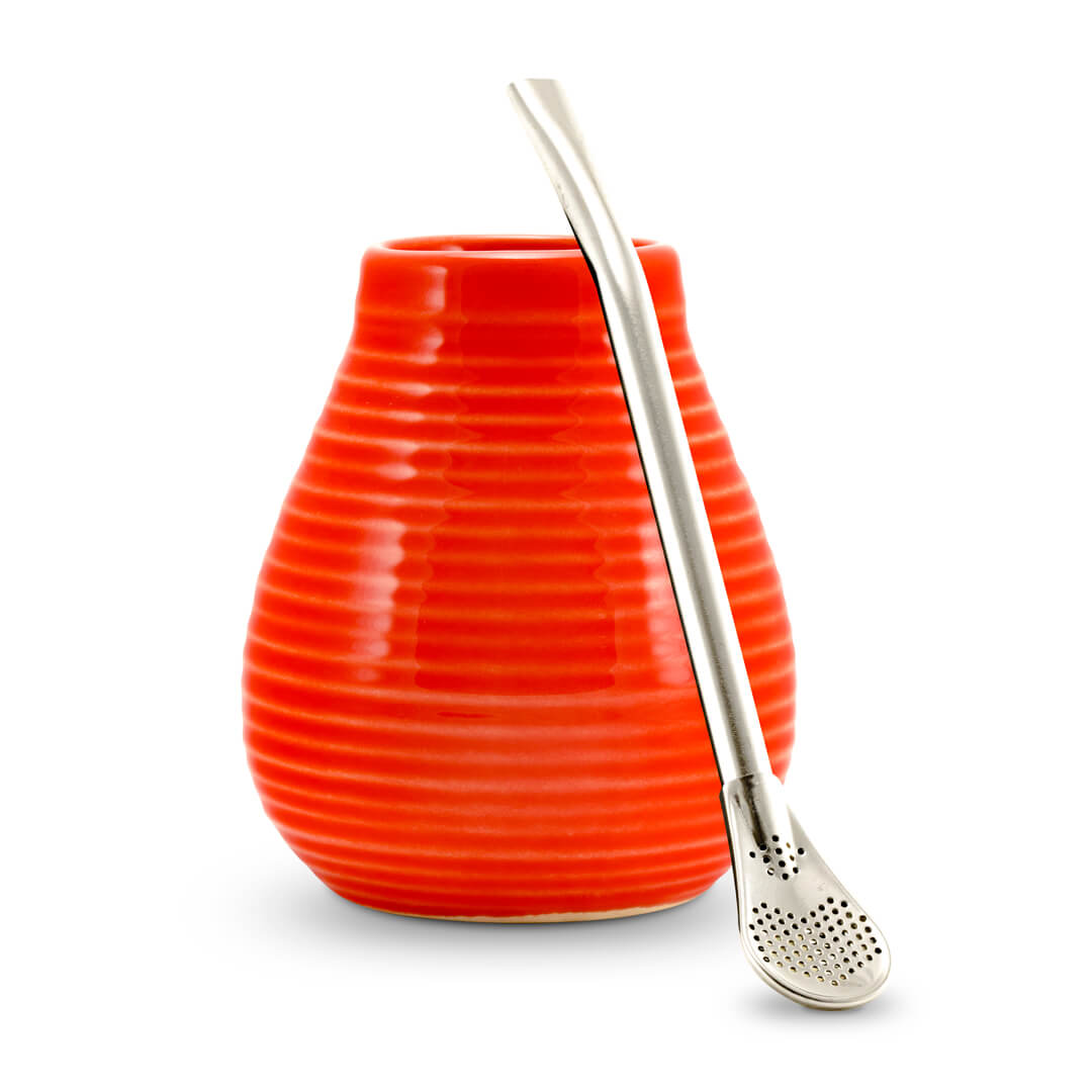 Keramische matebeker + bombilla